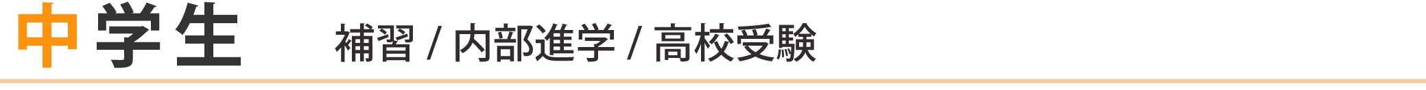 中学生 補修/内部進学/高校受験