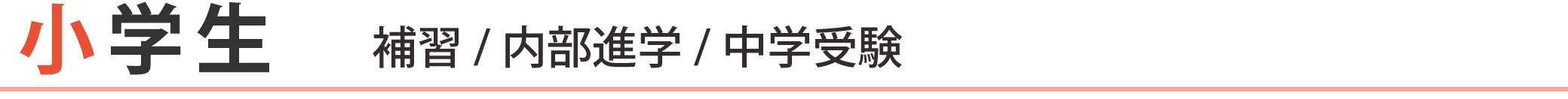 小学生 補修/内部進学/中学受験